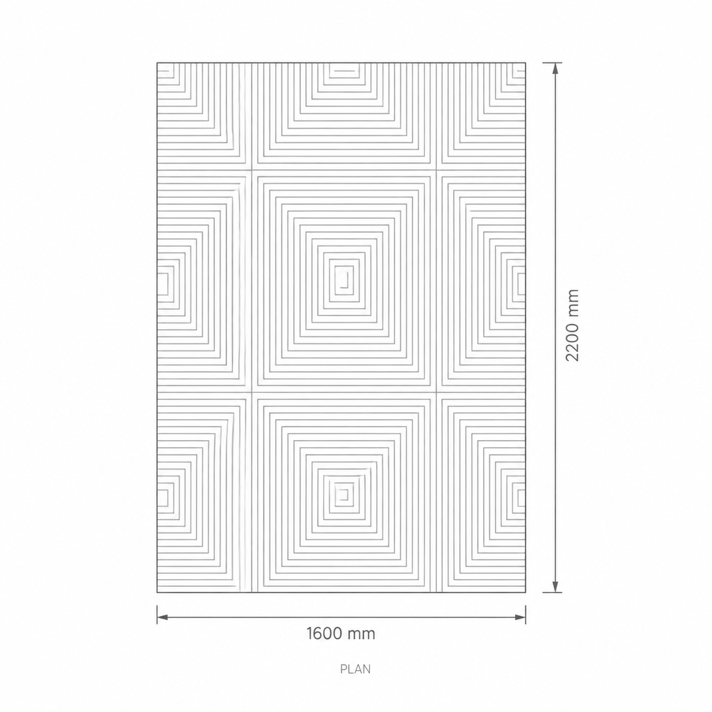 160×220 Mojave Carpet Rug #4150, dimensions drawing