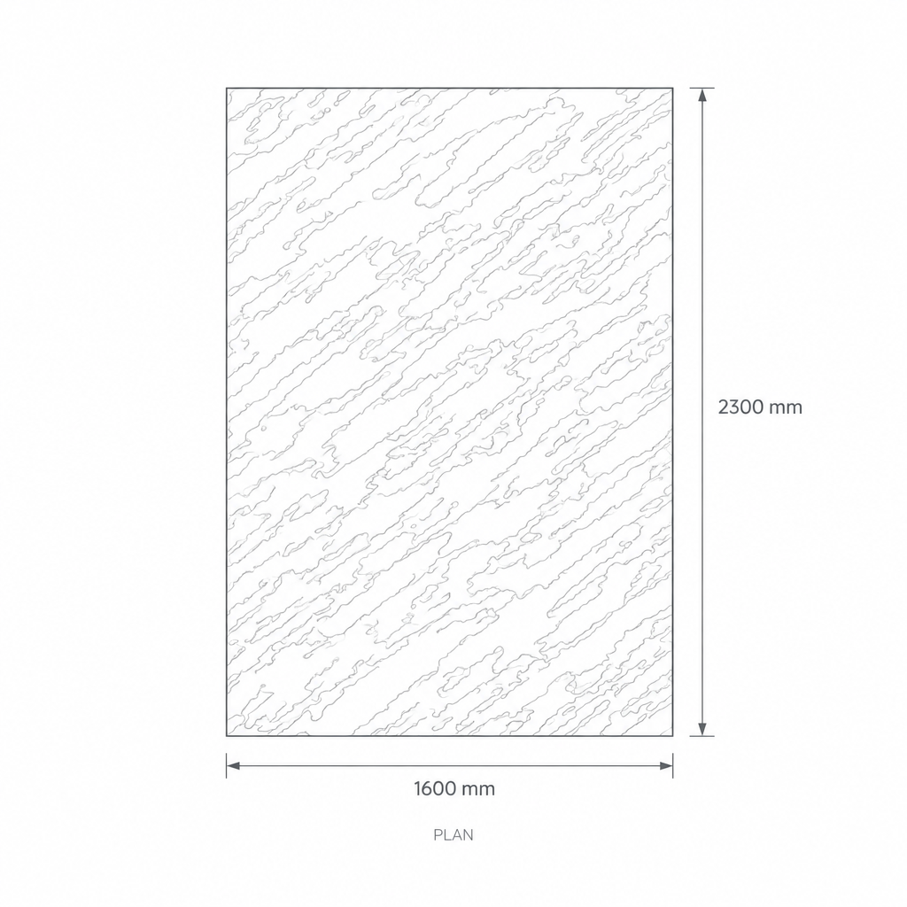 160x230 Carpet Rug #P06775-16816A, dimensions drawing