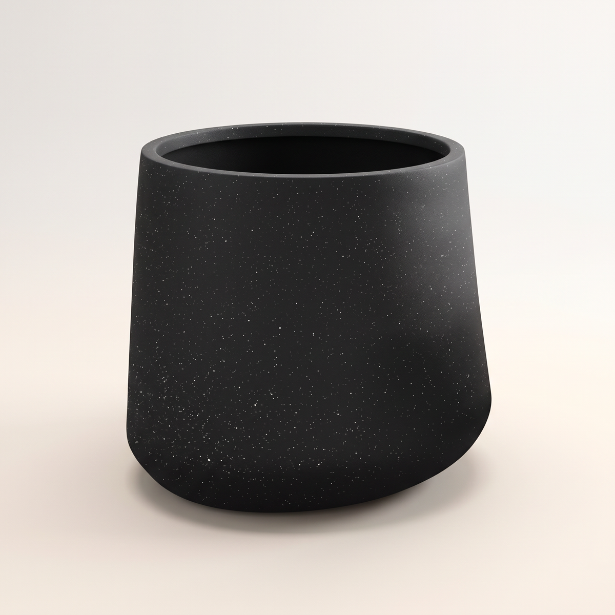 30x31cm Black Fiberclay Planter #KD-003, studio view