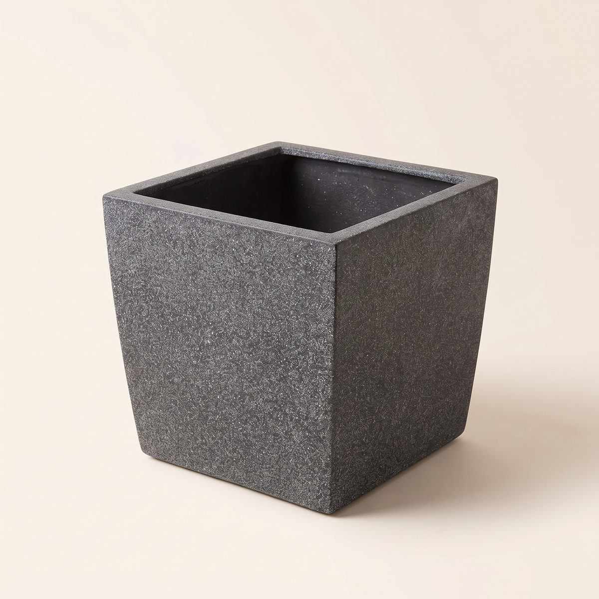 34x34x30cm Square Stone-Look Fiberclay Planter #KD-030, studio view