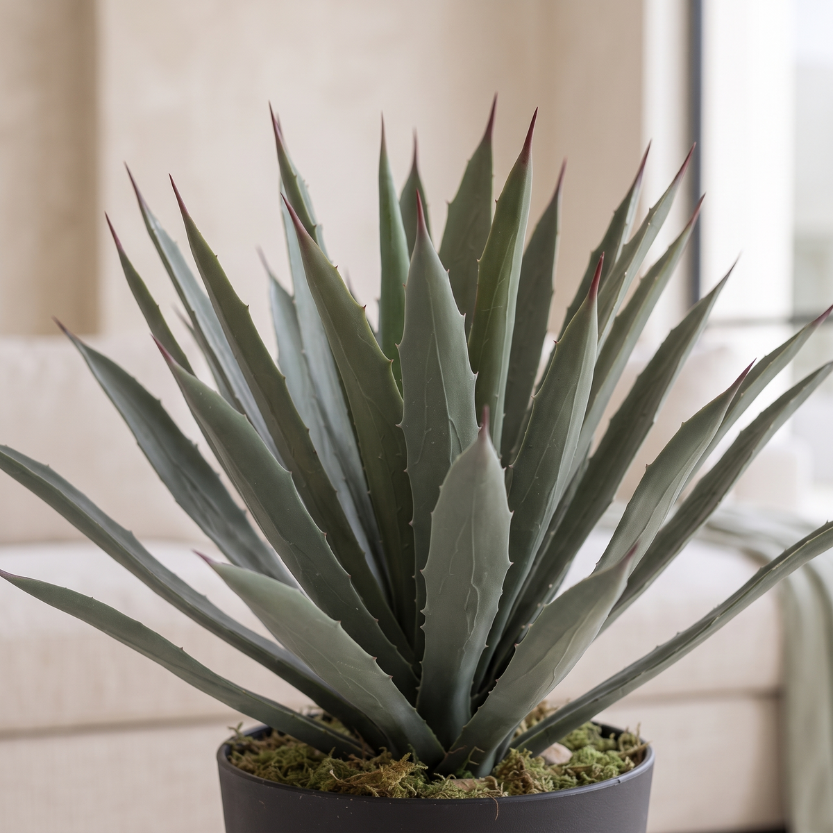 40cm Realistic Artificial Agave Plant #AC28040, close view