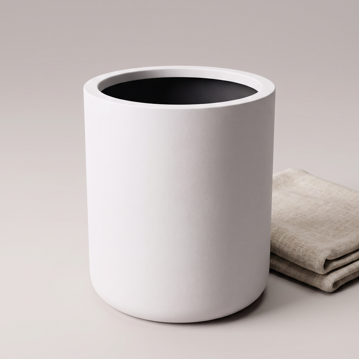 40x50cm Modern Concrete Look Fiberclay Planter #KD-065, styled detail