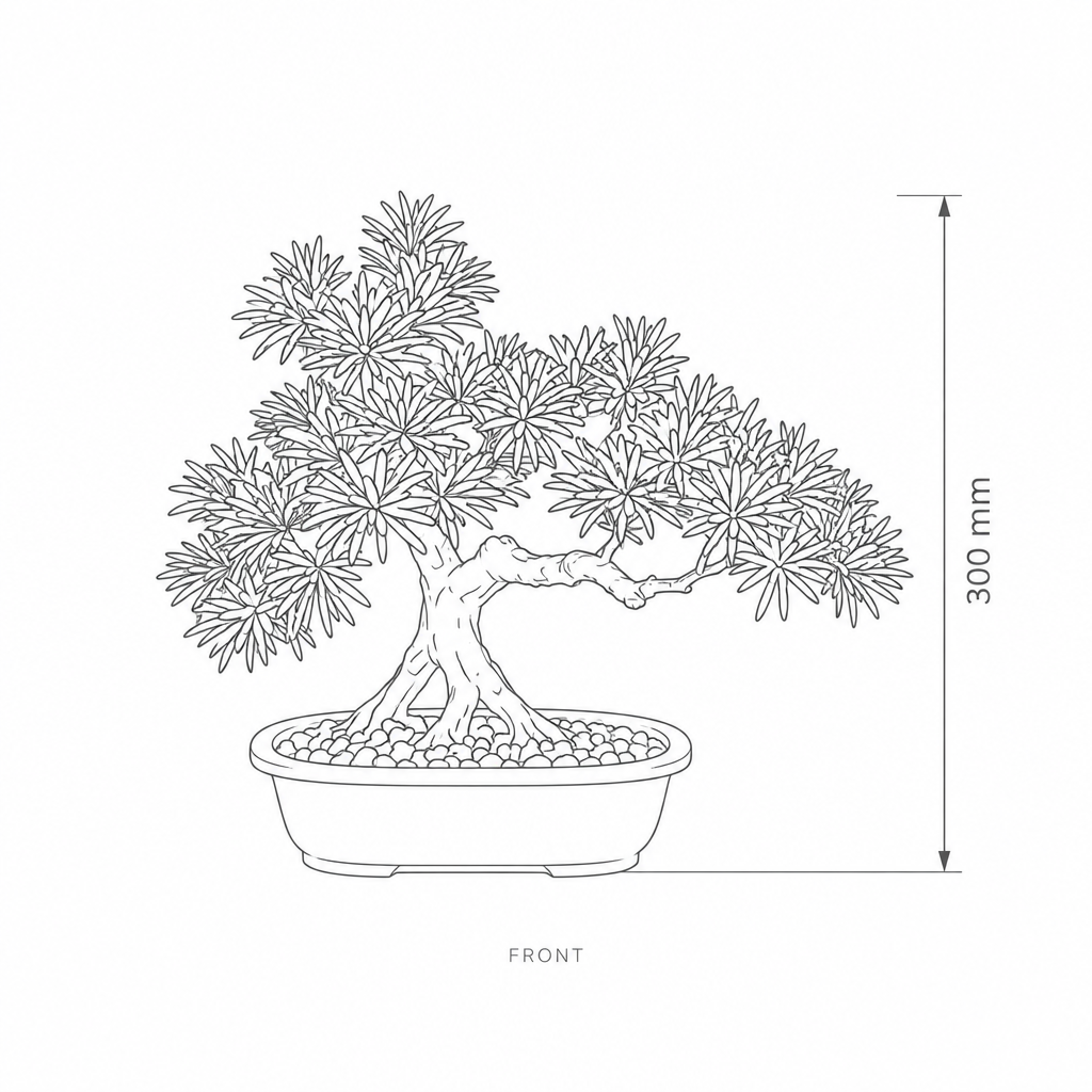30cm Artificial Plant #JWT3817, dimensions drawing