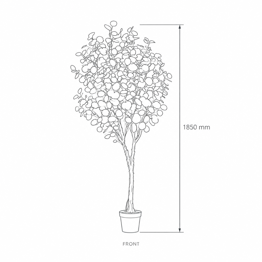 185cm Artificial Plant #JWT3653, dimensions drawing