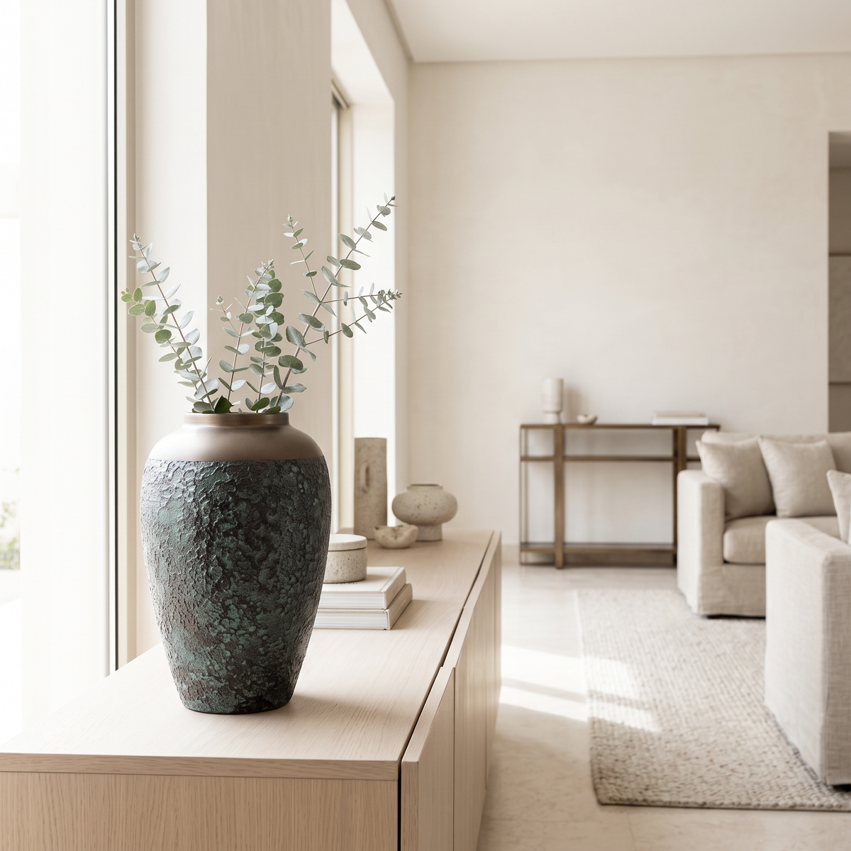 Decorative Porcelain Vase #SLD021-M, second room view