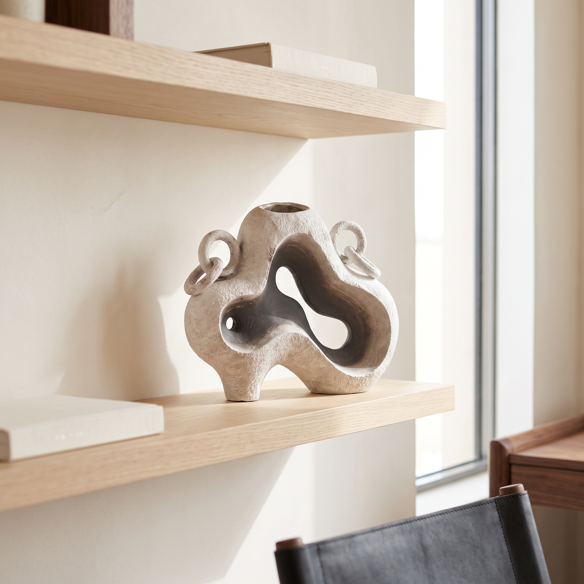 Abstract Sculptural Ceramic Vase, second room view