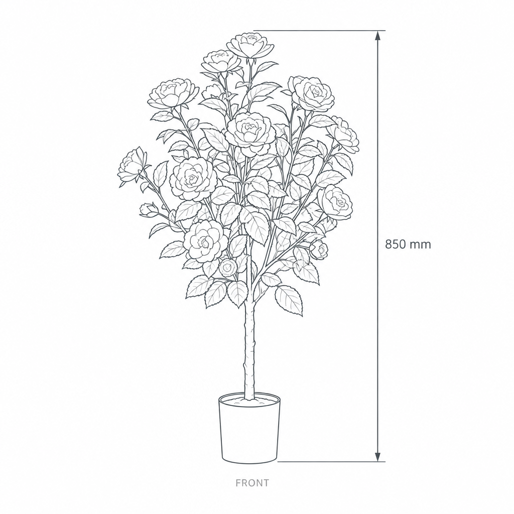 85cm Artificial Plant #JWS3746, dimensions drawing