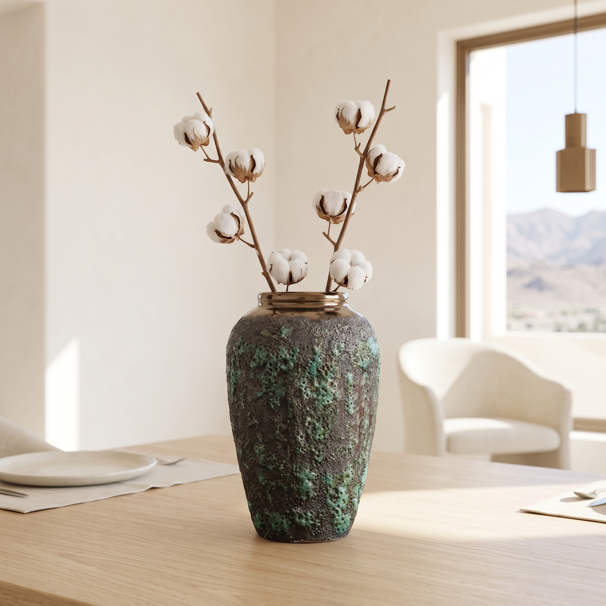 Decorative Porcelain Vase #SLD064-M in a Muscat home