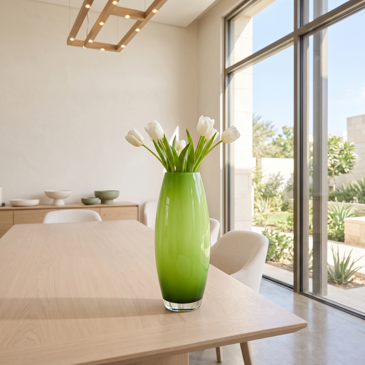 K047 Green Decorative Vase in a Muscat home