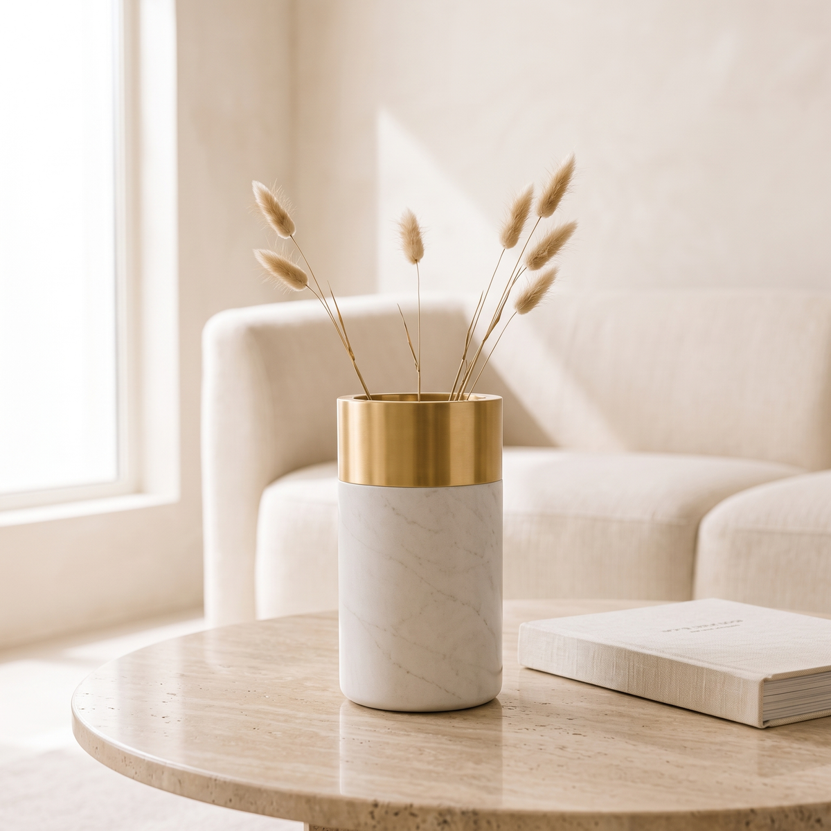 Marble Gold Rim Vase in a Muscat home