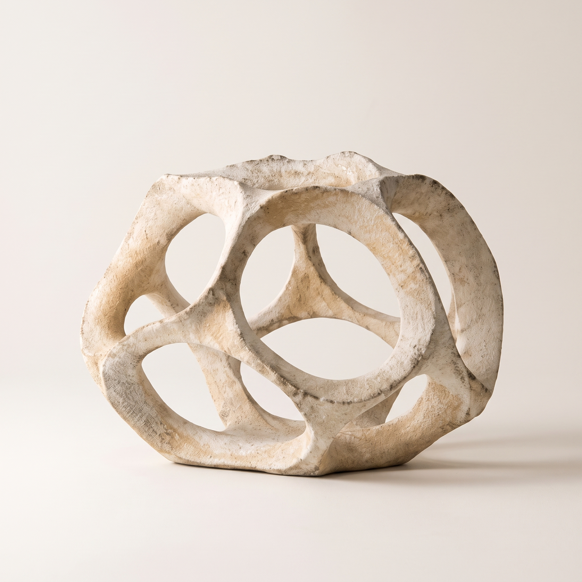 Interwoven Form Abstract Sculpture, studio view