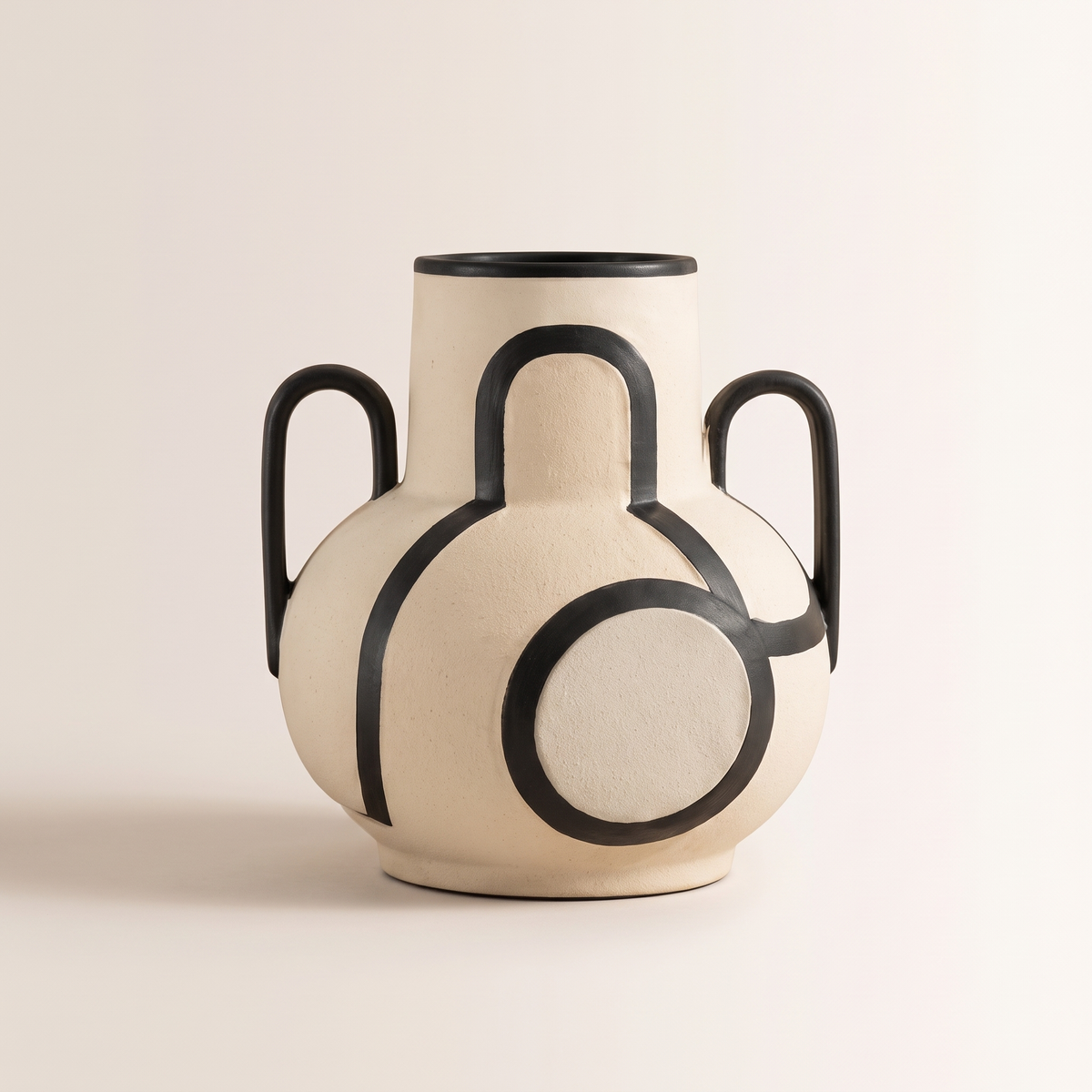 Geo Loop Sculptural Decorative Vase, studio view