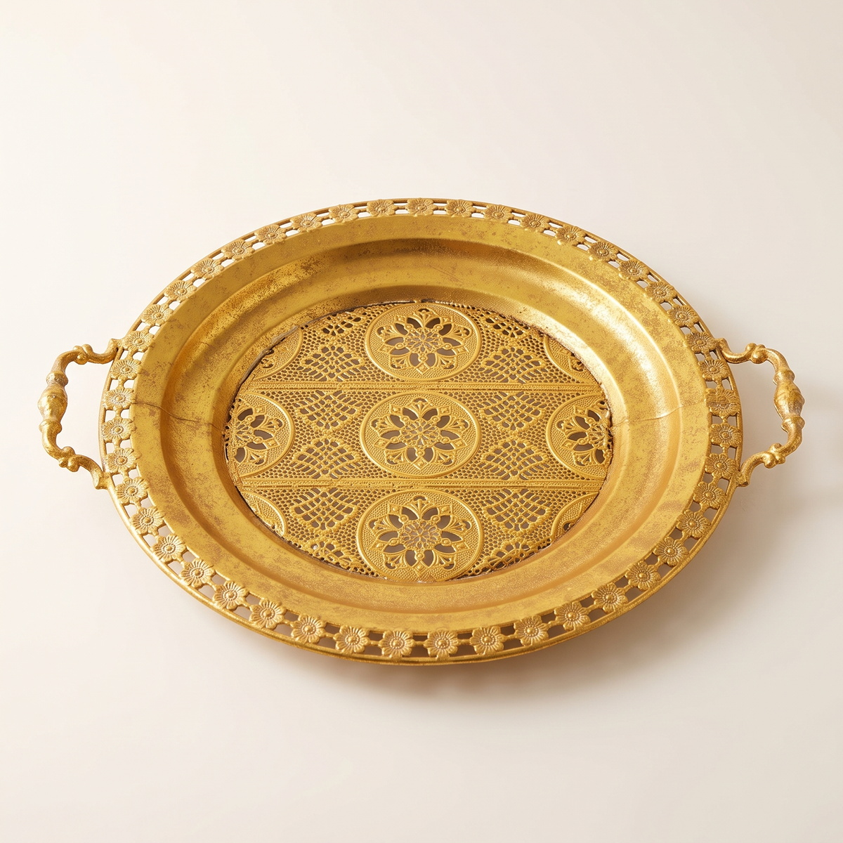 Metal Decorative Tray #FMA-173, studio view