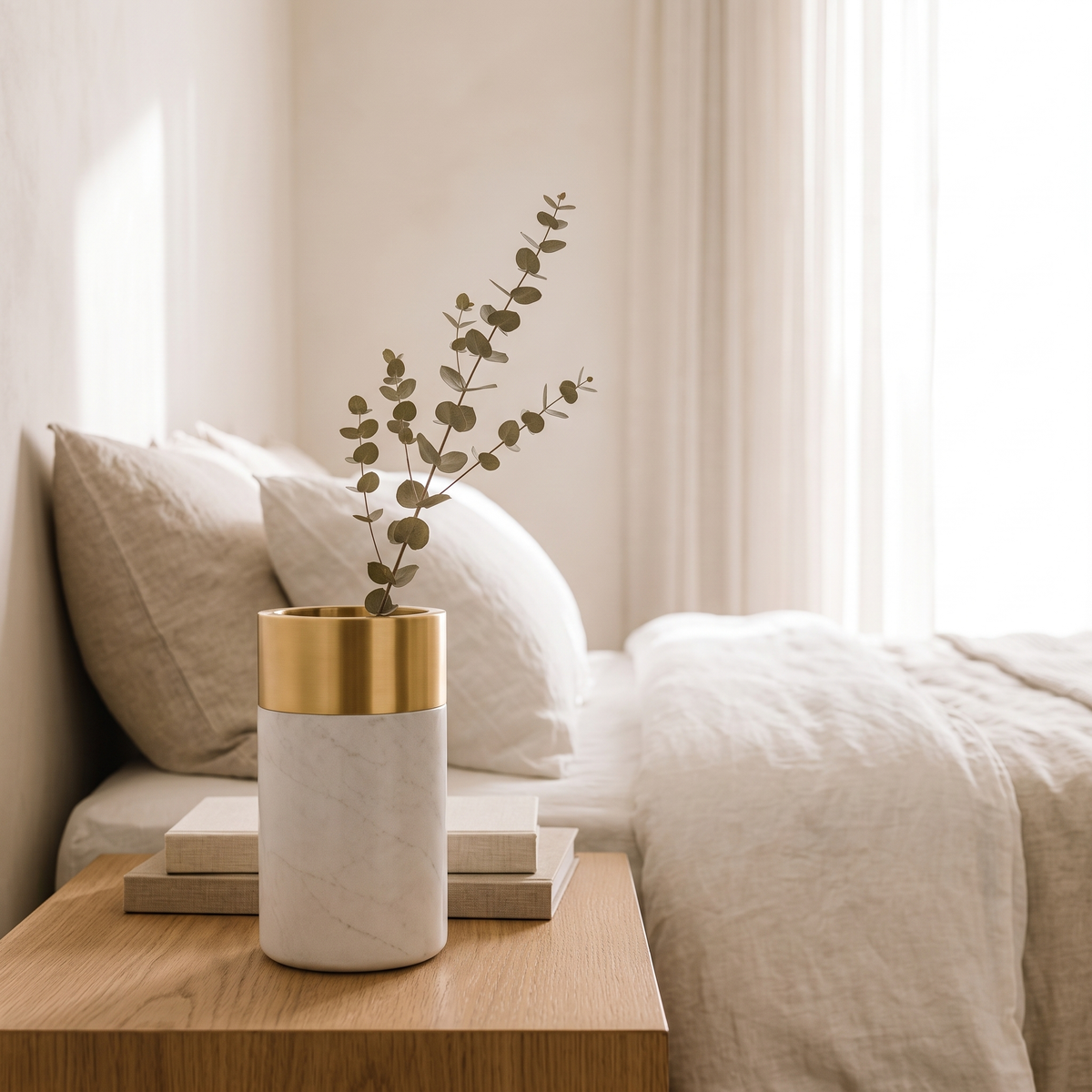 Marble Gold Rim Vase, second room view