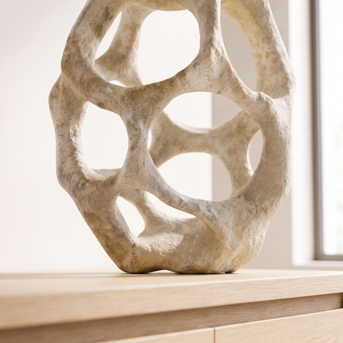 Organic Openwork Abstract Sculpture, close view