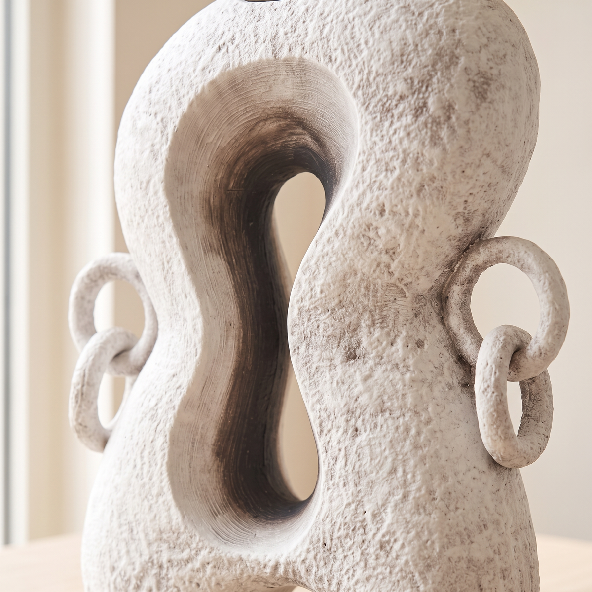 Organic Sculptural Ceramic Vase, close view