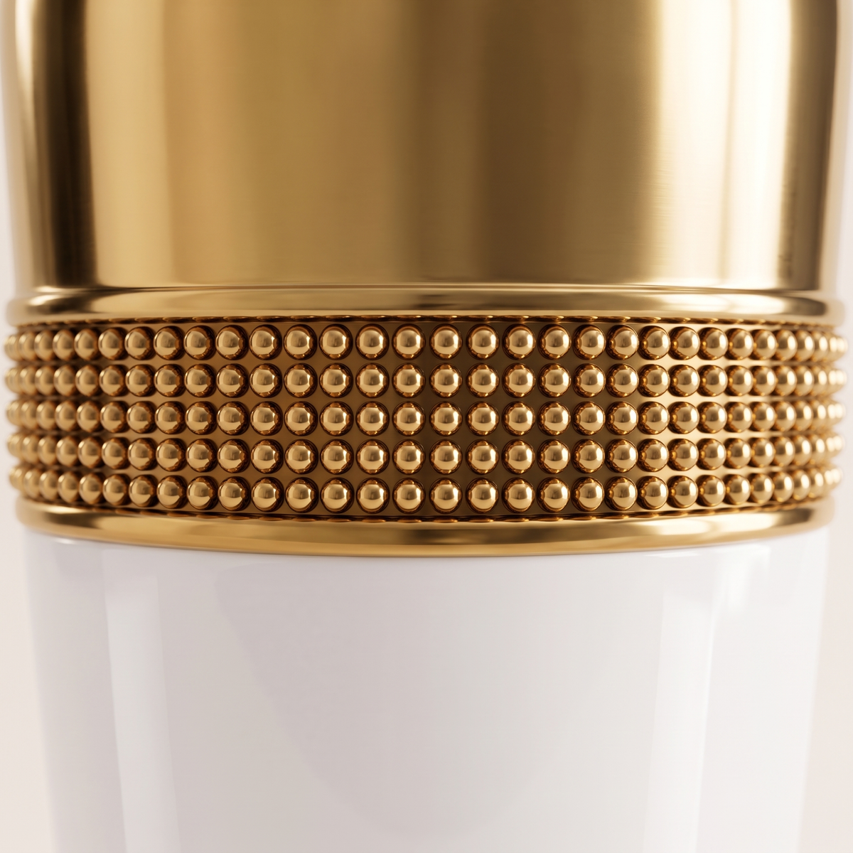 Gold & White Decorative Vase #406-1, material detail