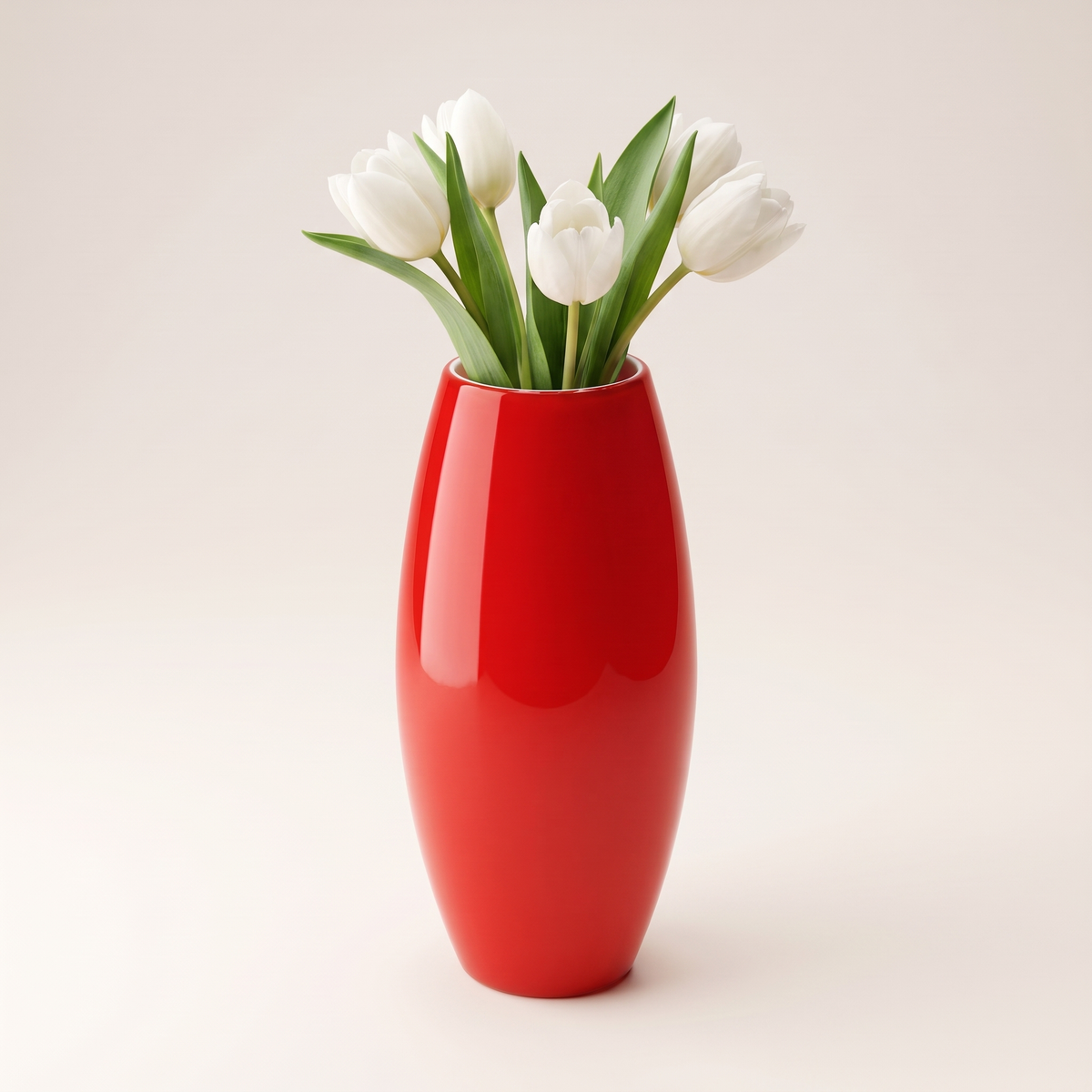 Red Decorative Vase, styled detail