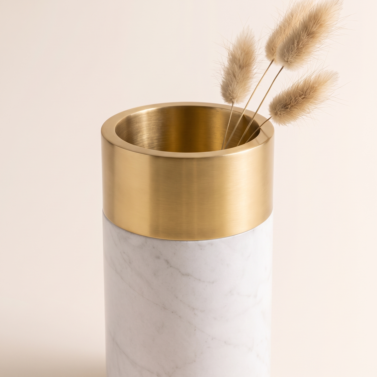 Marble Gold Rim Vase, styled detail