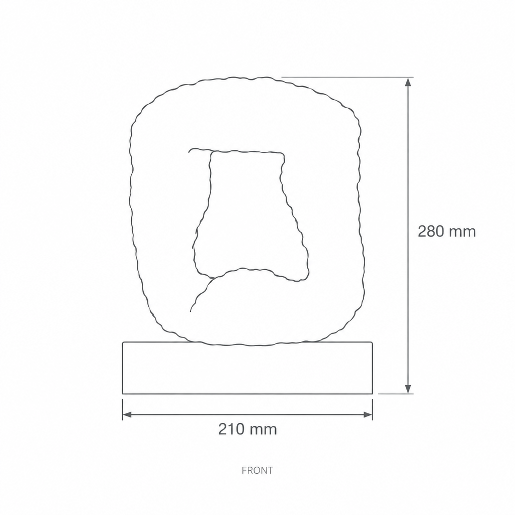 Rhythmic Space Sculpture, dimensions drawing