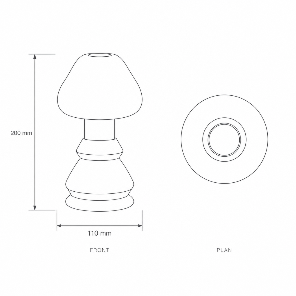 Decorative Vase #FD-D24, dimensions drawing