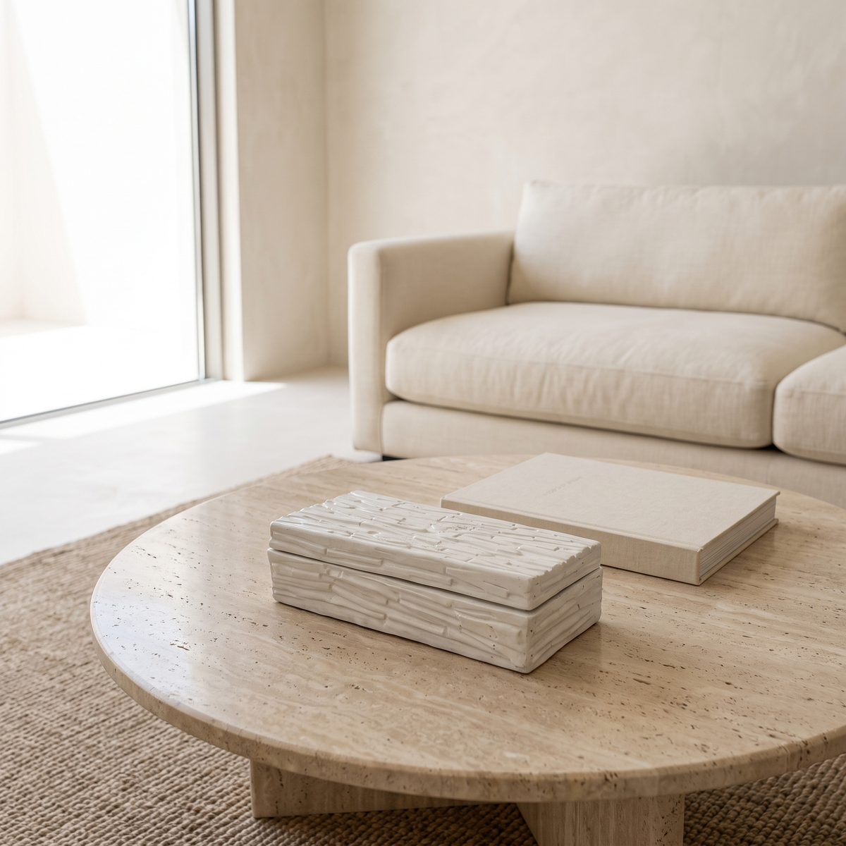 White Decorative Storage Box in a Muscat home