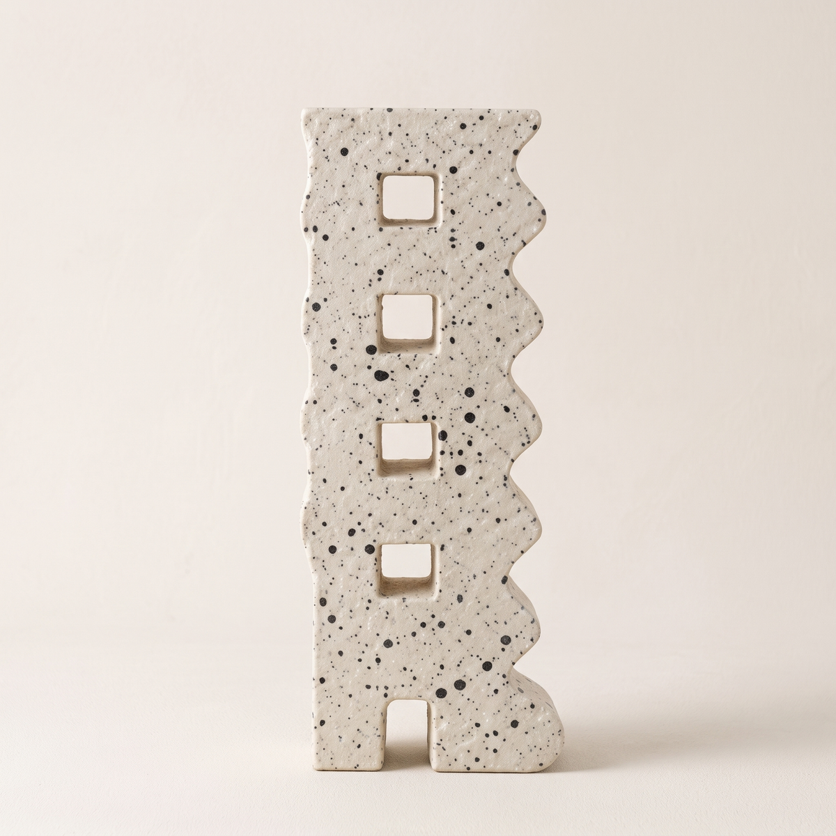 Speckled Wave Resin Sculpture, studio view