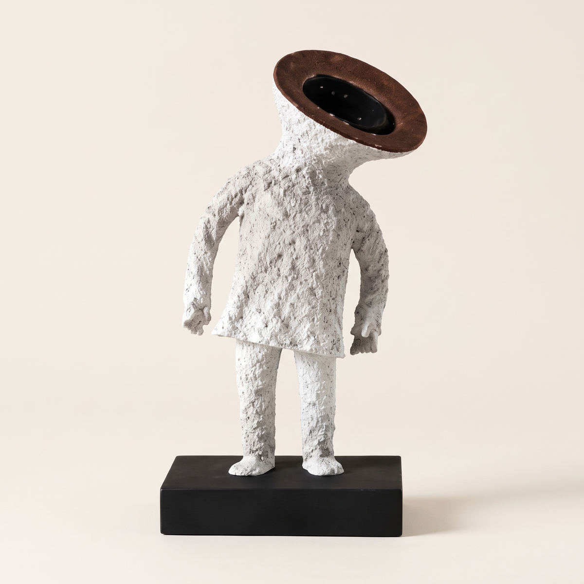 Tilted Halo Abstract Decorative Figurine, studio view