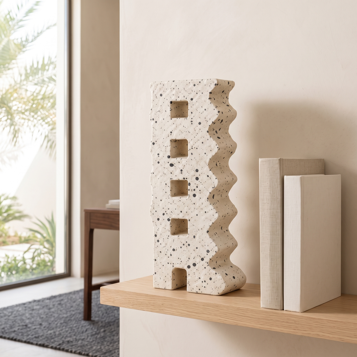 Speckled Wave Resin Sculpture, second room view