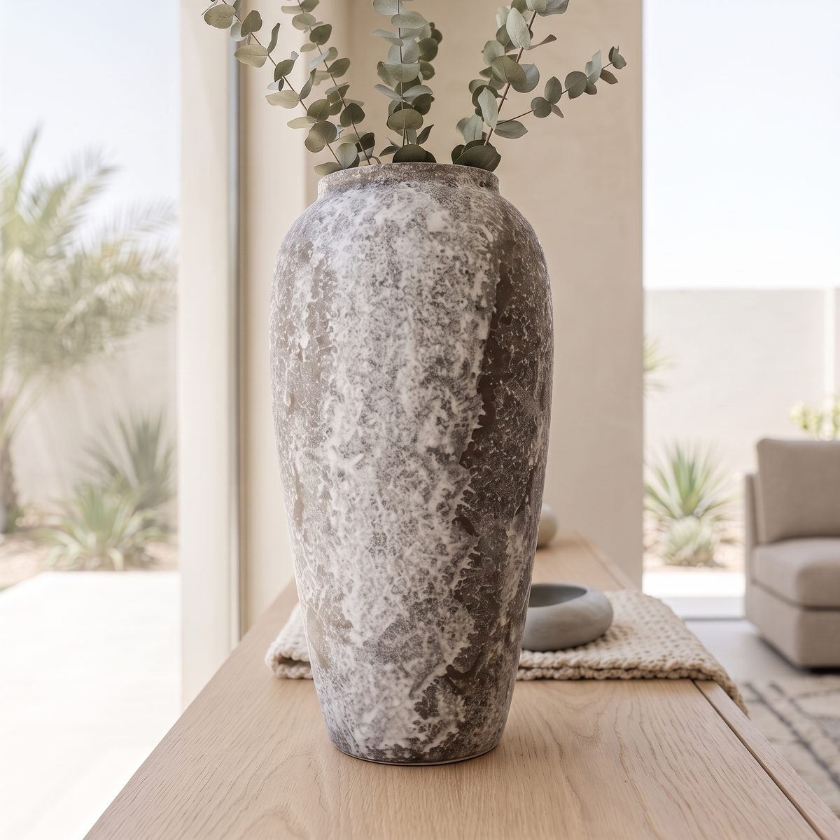 Rustic Porcelain Vase #SLD005-L, close view