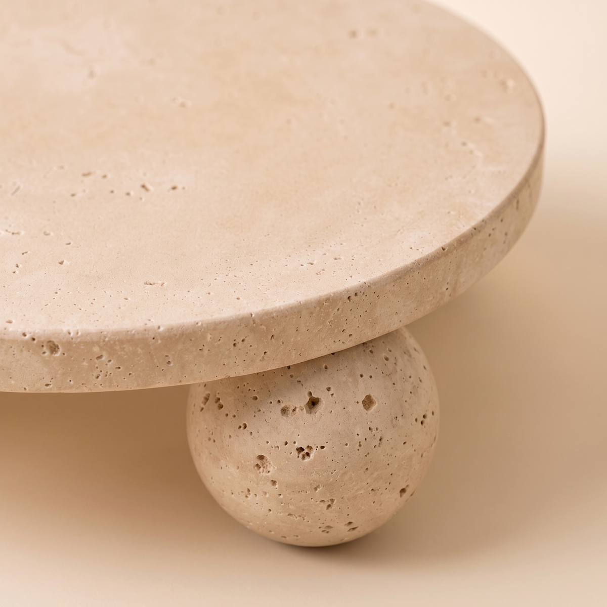 Travertine Decorative Display Plate, material detail
