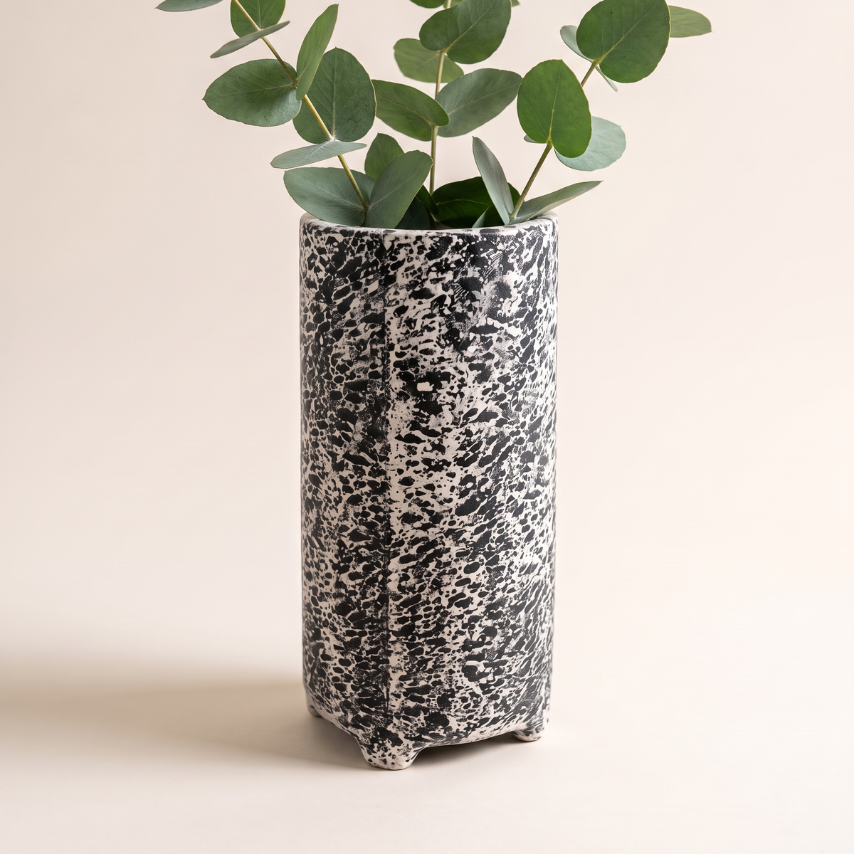 Tiger Pattern Small Vase, styled detail