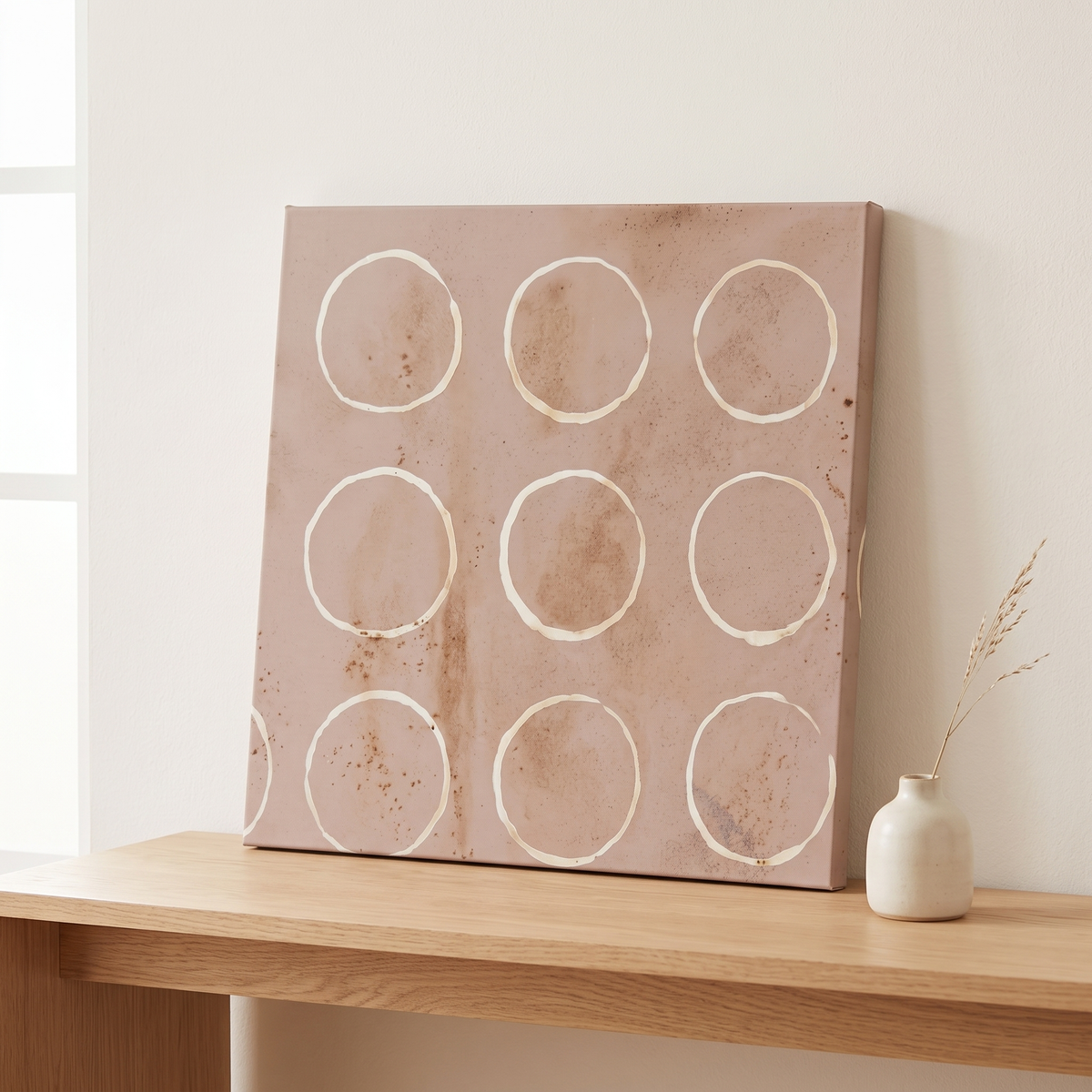 Circles Abstract Wall Art #MT-235288, styled detail
