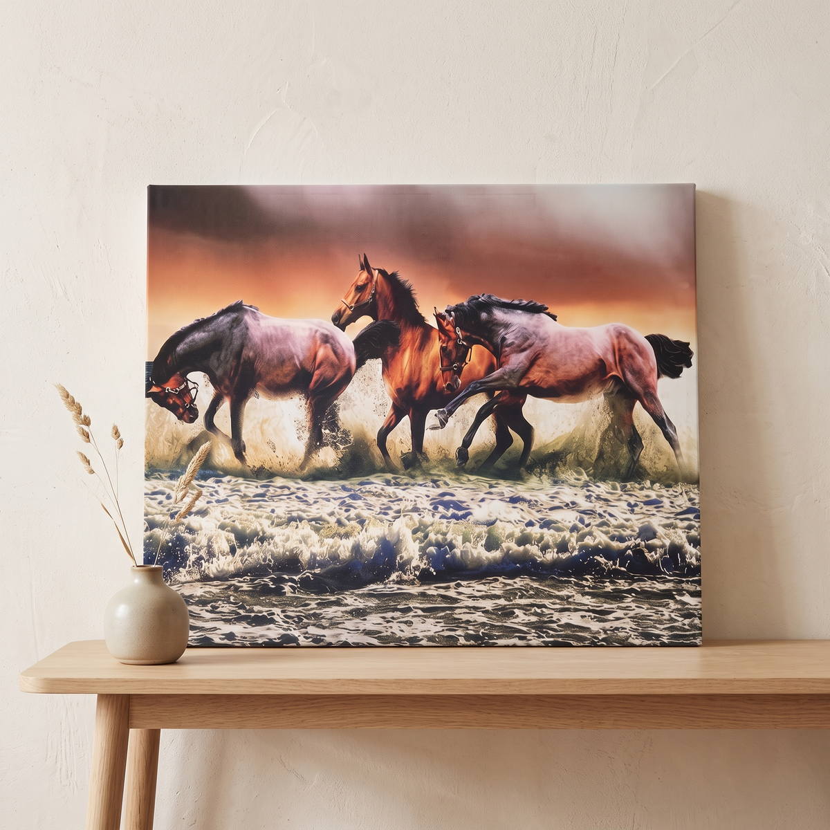 Wild Horses Wall Art #2001, styled detail