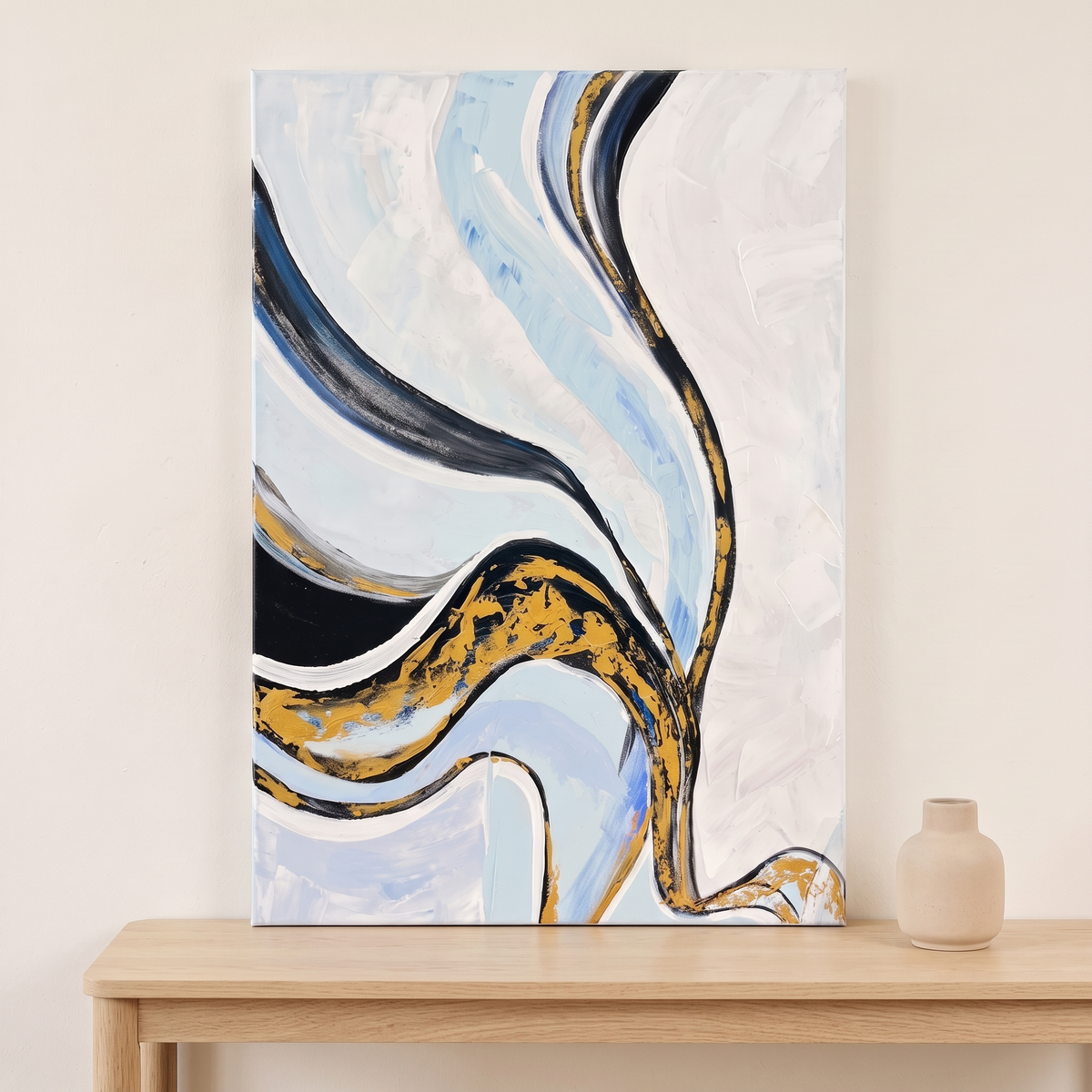 Flow Abstract Wall Art #MT-235246, styled detail