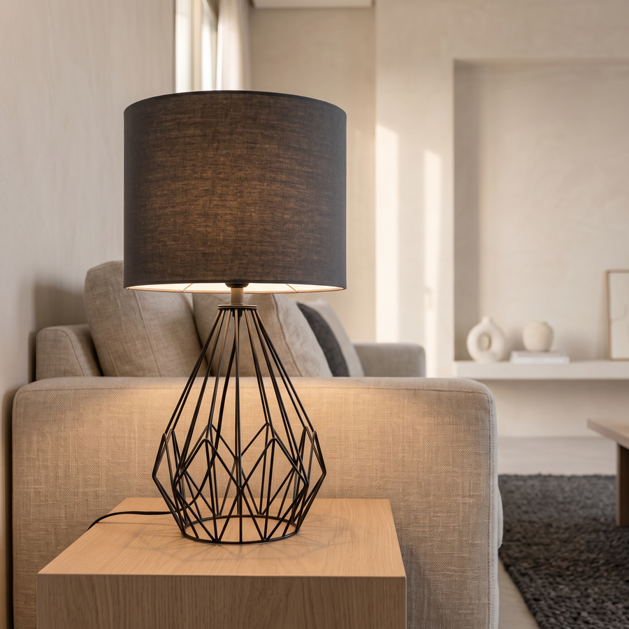 مصباح طاولة بإطار مفتوح بتصميم هندسي #ML722605-1
