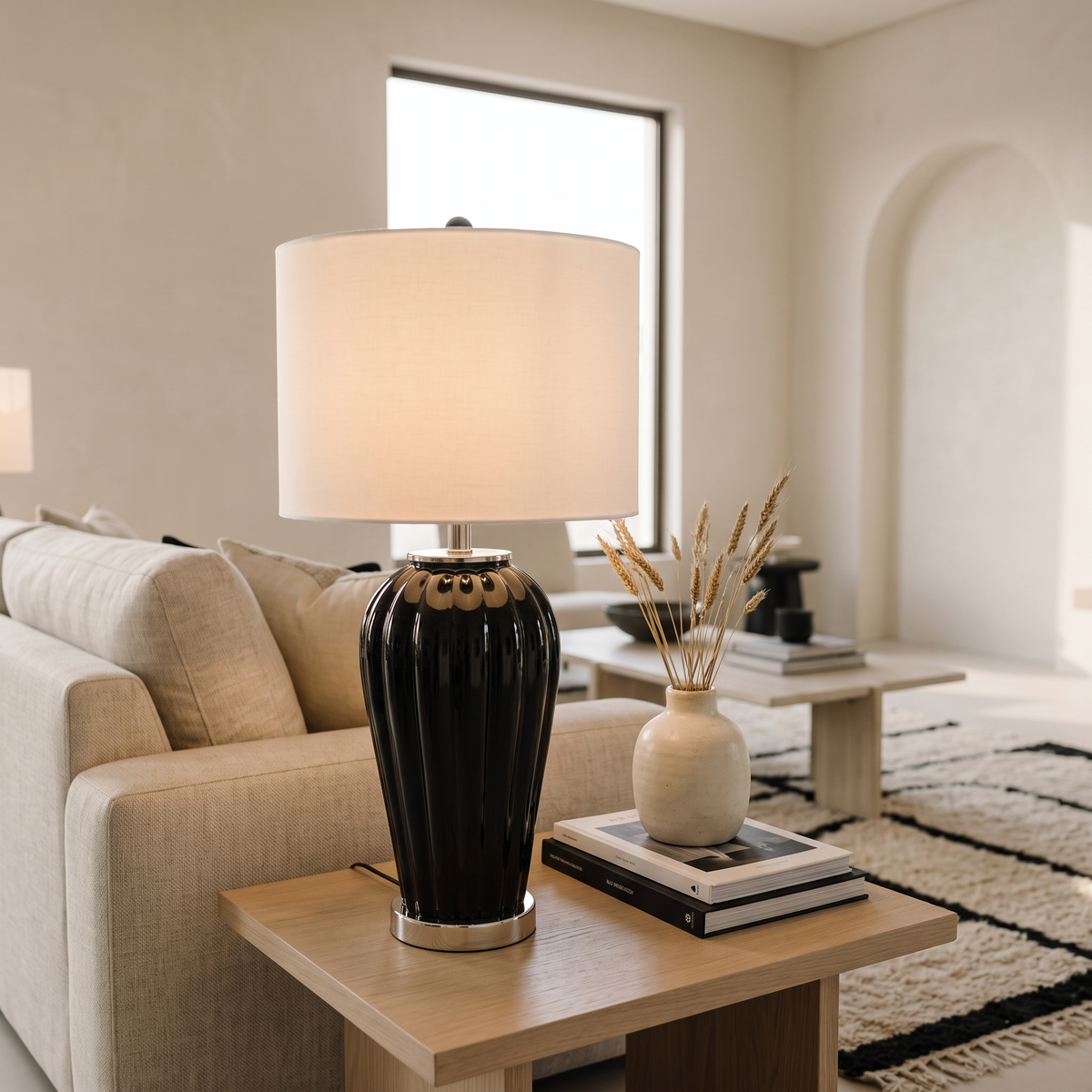 Black Table Lamp #TL0390 in a Muscat home