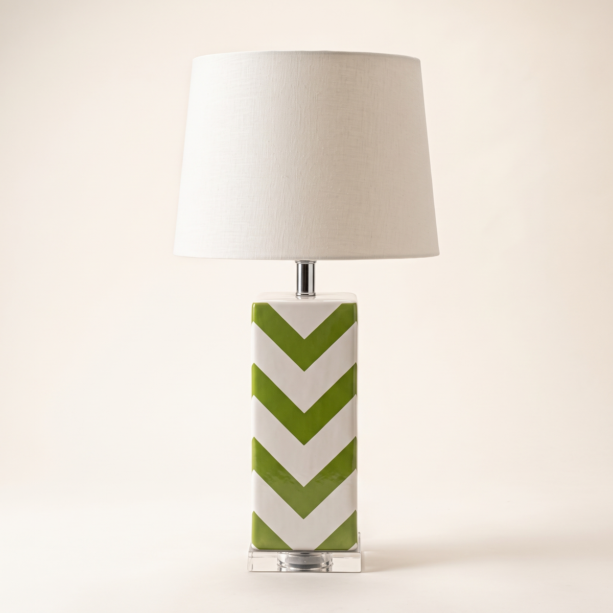 Green & White Table Lamp #TL0385, studio view