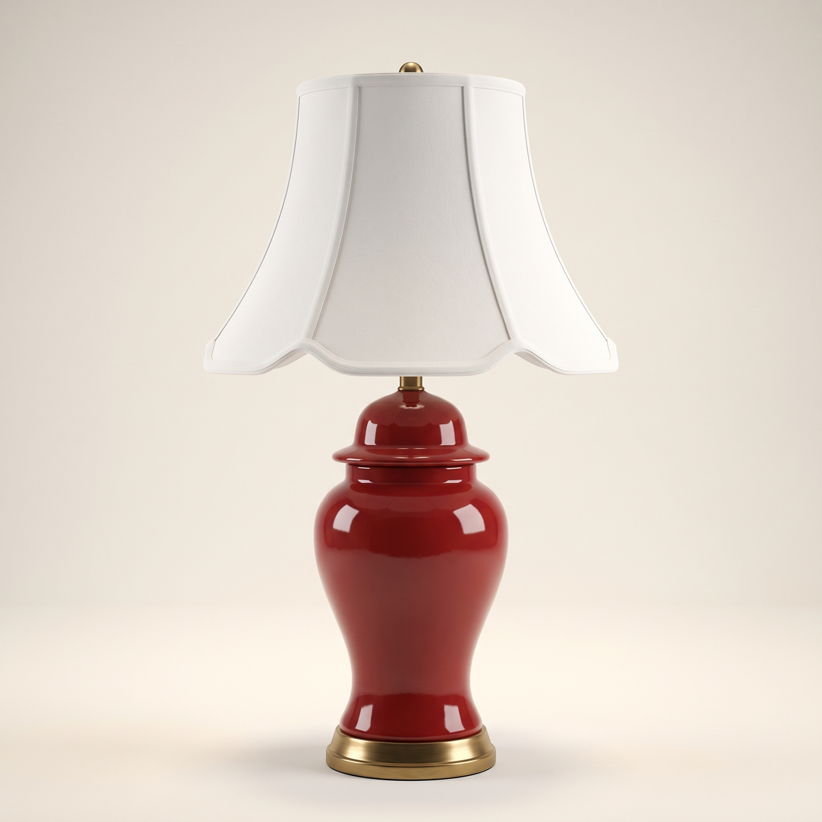 Red Table Lamp #TL0378, studio view