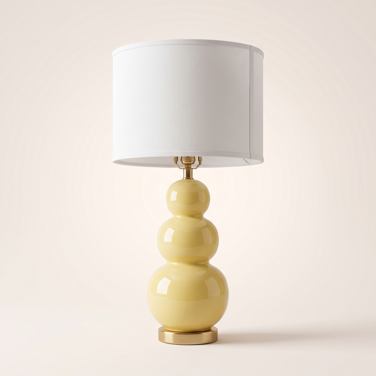 Yellow Stacked Sphere Table Lamp #TL0397, studio view