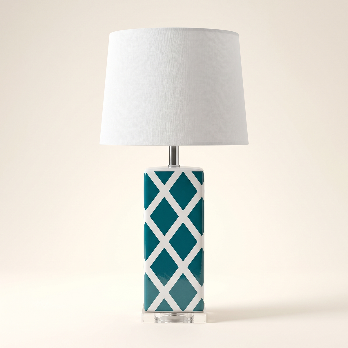 Teal Blue Table Lamp #TL0384, studio view