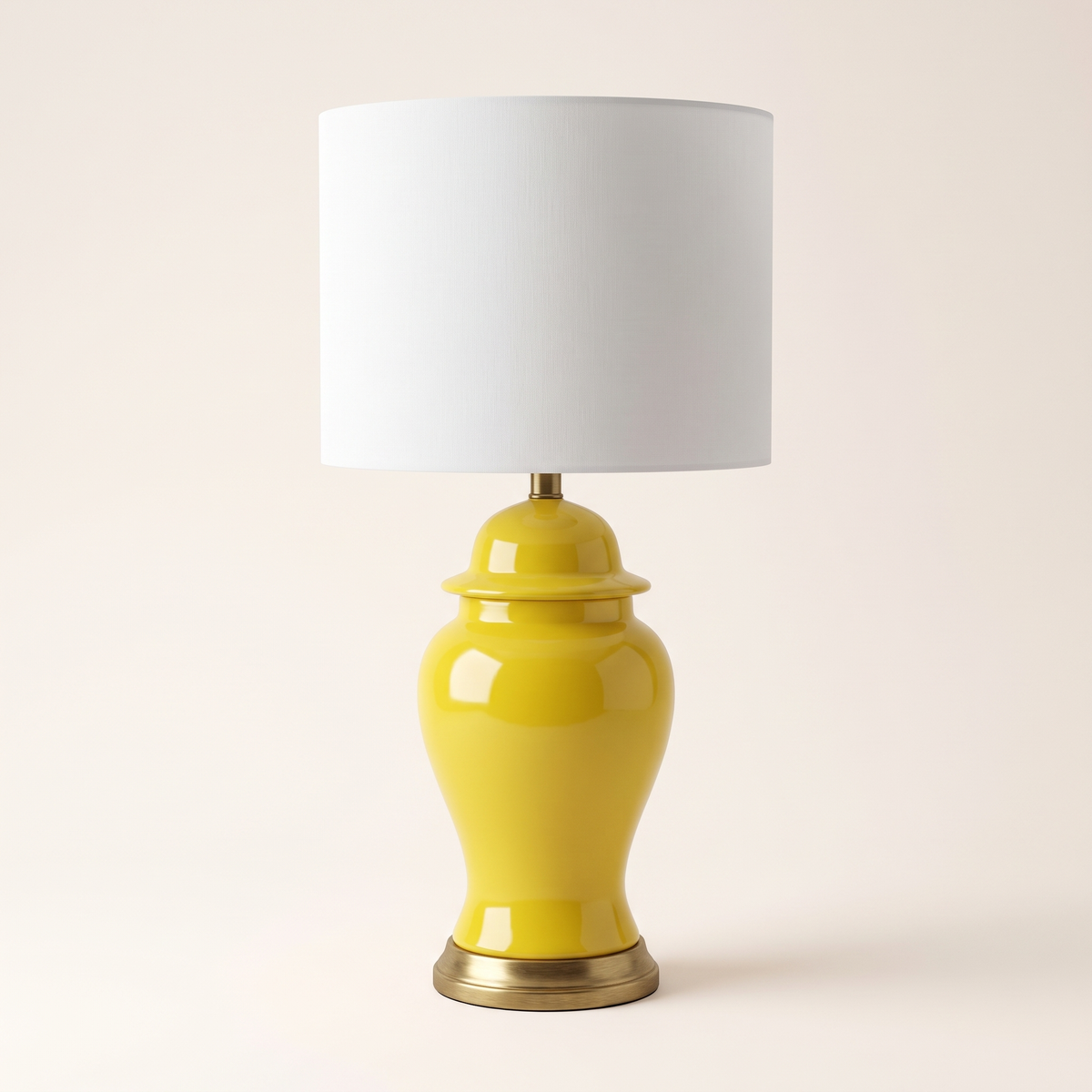 Yellow Table Lamp #TL0377, studio view