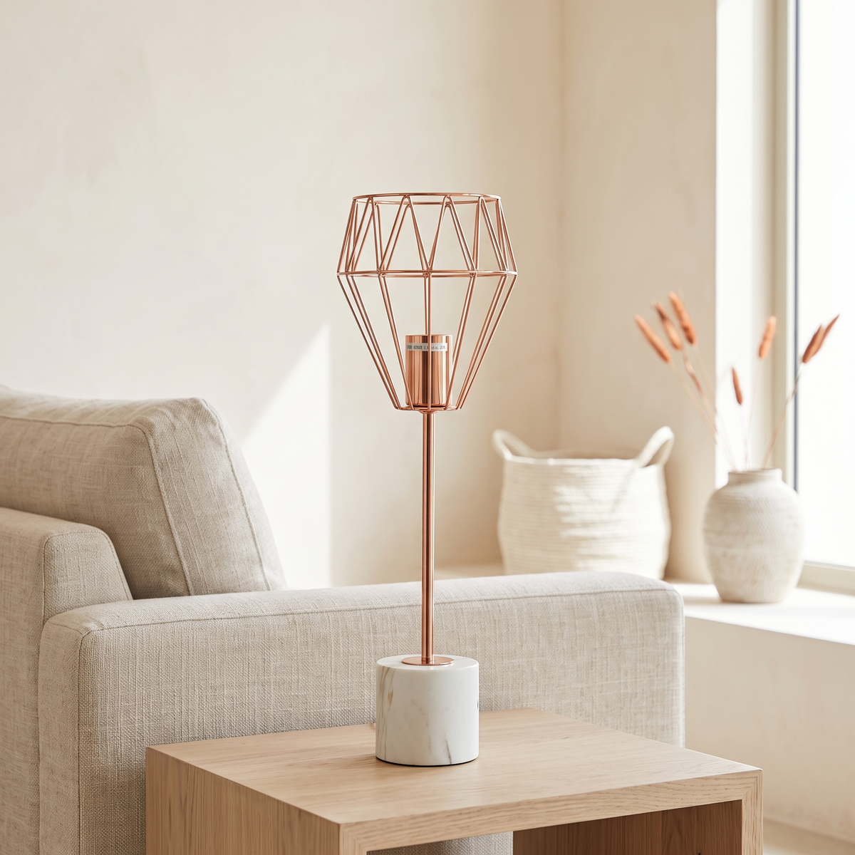 Diamond Wireframe Table Lamp #ML174015-TO, second room view
