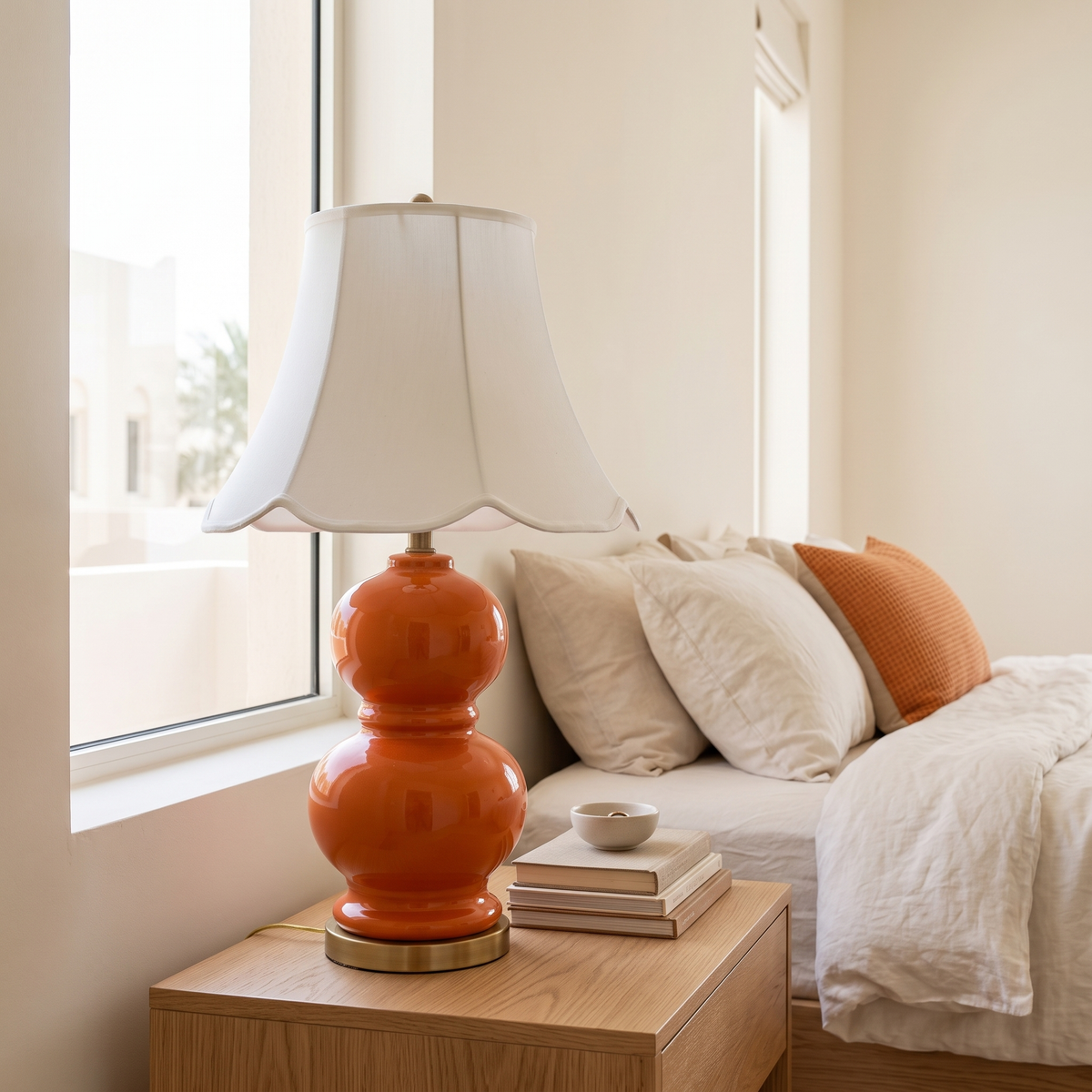 Vibrant Red Table Lamp #TL0398, second room view