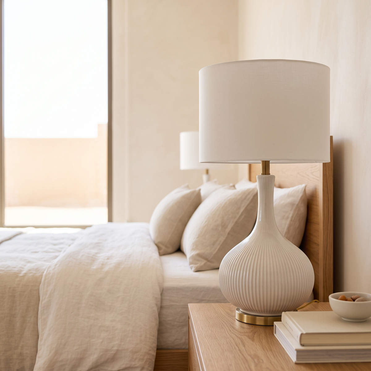 White Table Lamp #TL0399, second room view