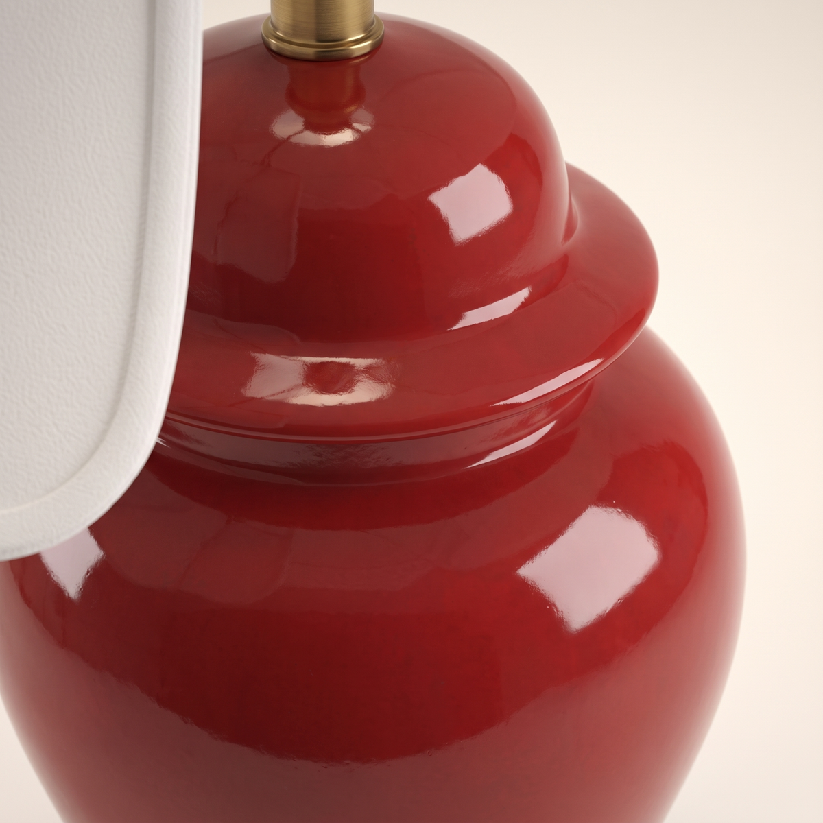 Red Table Lamp #TL0378, material detail