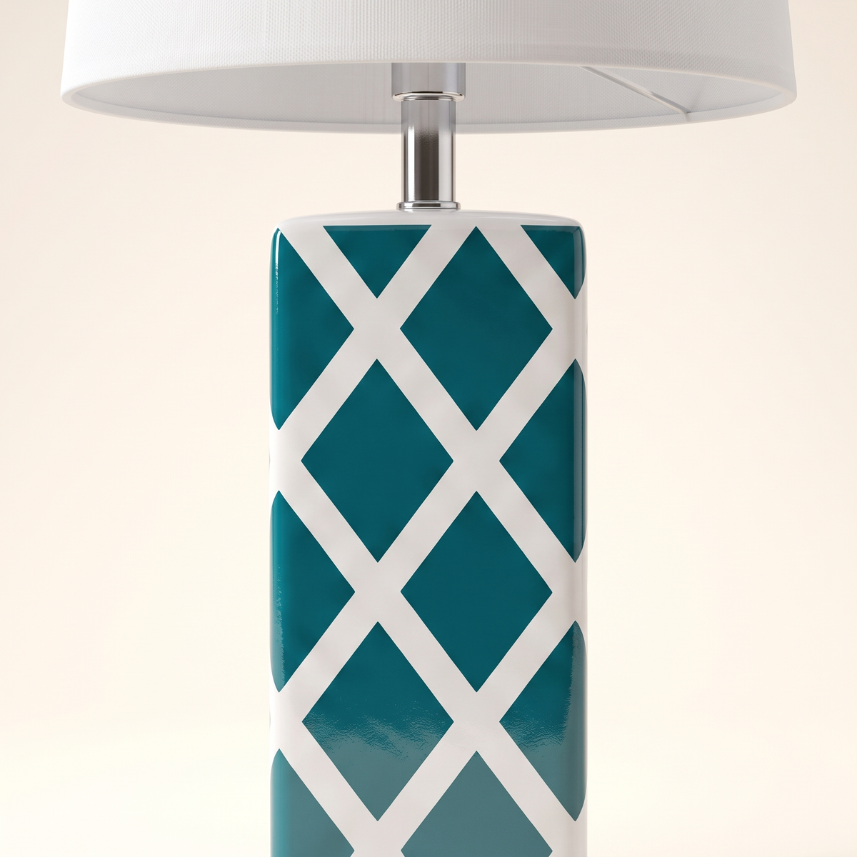 Teal Blue Table Lamp #TL0384, material detail