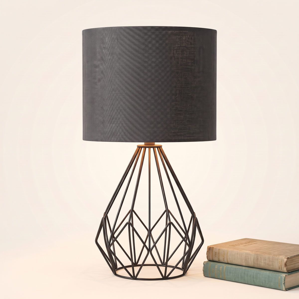 Geometric Open Frame Table Lamp #ML722605-1, styled detail