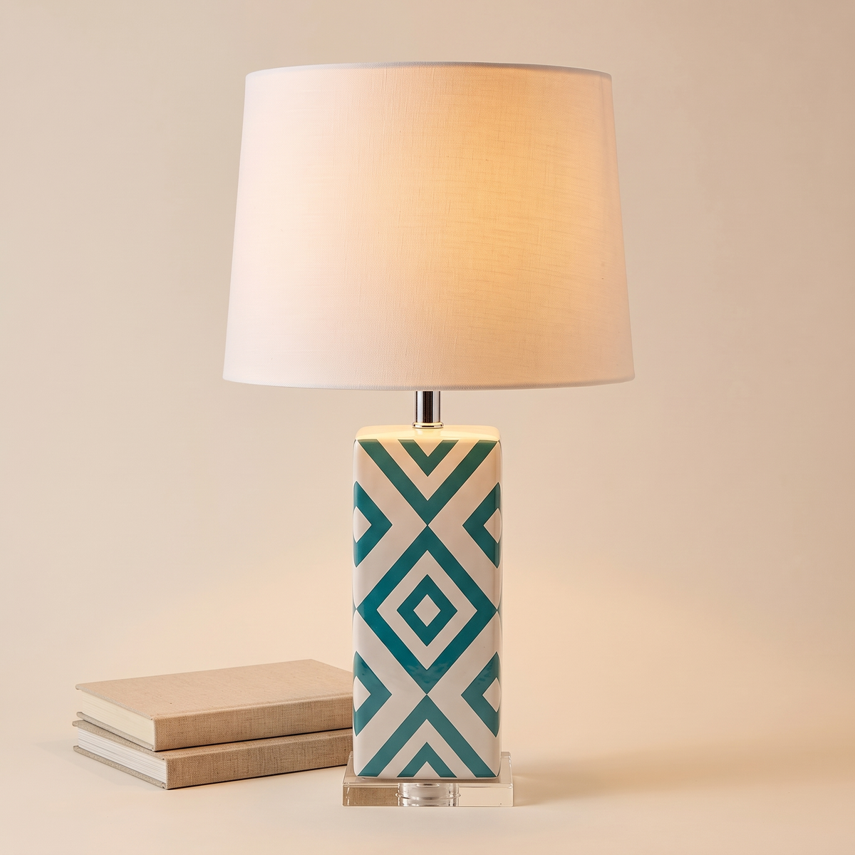 Blue Table Lamp #TL0383, styled detail