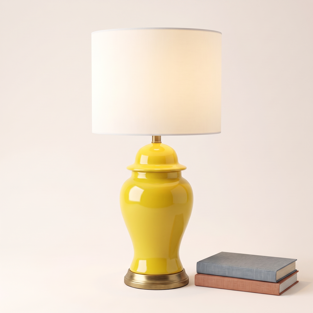 Yellow Table Lamp #TL0377, styled detail